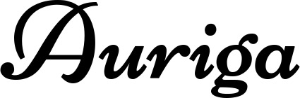 Vorschau des Bootsnamens "Auriga" als Schriftzug für "Bootsbeschriftung Klassisch 84"