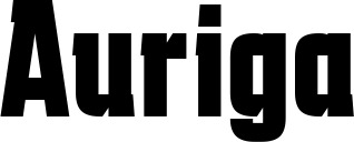 Vorschau des Bootsnamens "Auriga" als Schriftzug für "Bootsbeschriftung Fett 41"