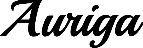 Vorschau des Bootsnamens "Auriga" als Schriftzug für "Bootsbeschriftung Klassisch 86"
