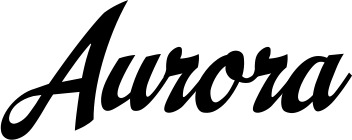 Vorschau des Bootsnamens "Aurora" als Schriftzug für "Bootsbeschriftung Klassisch 29"