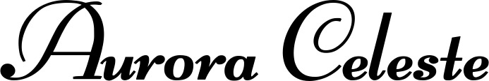 Vorschau des Bootsnamens "Aurora Celeste" als Schriftzug für "Bootsbeschriftung Klassisch 76-A"