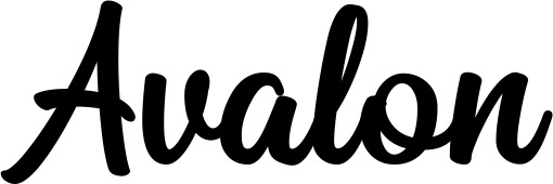 Vorschau des Bootsnamens "Avalon" als Schriftzug für "Bootsbeschriftung Klassisch 43"