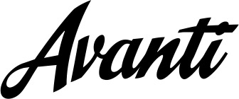 Vorschau des Bootsnamens "Avanti" als Schriftzug für "Bootsbeschriftung Klassisch 29"