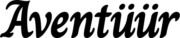 Vorschau des Bootsnamens "Aventüür" als Schriftzug für "Bootsbeschriftung Klassisch 51"