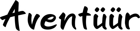 Vorschau des Bootsnamens "Aventüür" als Schriftzug für "Bootsbeschriftung Klassisch 95"