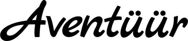 Vorschau des Bootsnamens "Aventüür" als Schriftzug für "Bootsbeschriftung Klassisch 45"