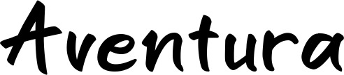 Vorschau des Bootsnamens "Aventura" als Schriftzug für "Bootsbeschriftung Klassisch 95"