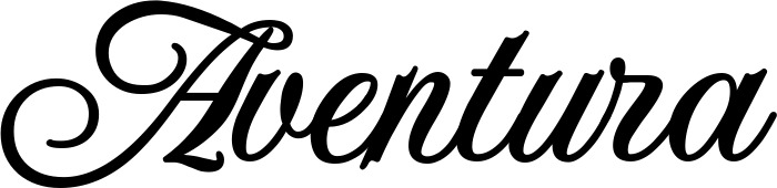 Vorschau des Bootsnamens "Aventura" als Schriftzug für "Bootsbeschriftung Klassisch 70"