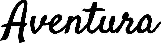 Vorschau des Bootsnamens "Aventura" als Schriftzug für "Bootsbeschriftung Klassisch 96"