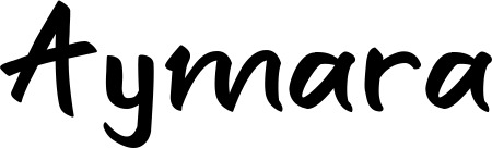 Vorschau des Bootsnamens "Aymara" als Schriftzug für "Bootsbeschriftung Klassisch 95"
