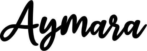 Vorschau des Bootsnamens "Aymara" als Schriftzug für "Bootsbeschriftung Klassisch 74"