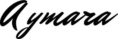 Vorschau des Bootsnamens "Aymara" als Schriftzug für "Bootsbeschriftung Klassisch 82"