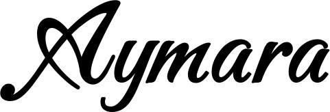 Vorschau des Bootsnamens "Aymara" als Schriftzug für "Bootsbeschriftung Klassisch 50"