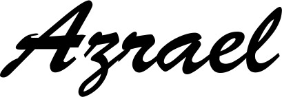 Vorschau des Bootsnamens "Azrael" als Schriftzug für "Bootsbeschriftung Klassisch 03"