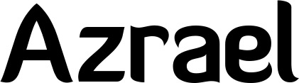 Vorschau des Bootsnamens "Azrael" als Schriftzug für "Bootsbeschriftung Normal 06"