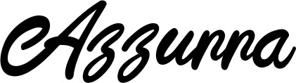 Vorschau des Bootsnamens "Azzurra" als Schriftzug für "Bootsbeschriftung Klassisch 102"