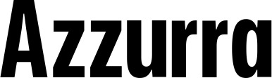 Vorschau des Bootsnamens "Azzurra" als Schriftzug für "Bootsbeschriftung Fett 25"