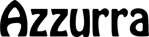 Vorschau des Bootsnamens "Azzurra" als Schriftzug für "Bootsbeschriftung Fett 01"