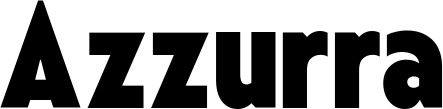 Vorschau des Bootsnamens "Azzurra" als Schriftzug für "Bootsbeschriftung Fett 24"