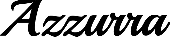 Vorschau des Bootsnamens "Azzurra" als Schriftzug für "Bootsbeschriftung Klassisch 86"