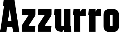 Vorschau des Bootsnamens "Azzurro" als Schriftzug für "Bootsbeschriftung Fett 41"