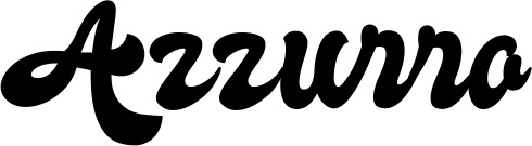 Vorschau des Bootsnamens "Azzurro" als Schriftzug für "Bootsbeschriftung Klassisch 41"