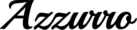 Vorschau des Bootsnamens "Azzurro" als Schriftzug für "Bootsbeschriftung Klassisch 86"