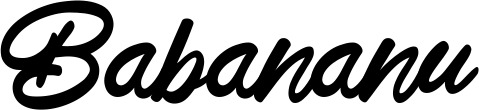 Vorschau des Bootsnamens "Babananu" als Schriftzug für "Bootsbeschriftung Klassisch 102"