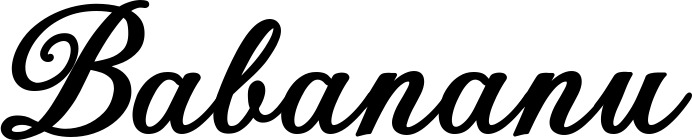 Vorschau des Bootsnamens "Babananu" als Schriftzug für "Style Klassisch 69"