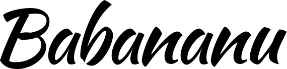 Vorschau des Bootsnamens "Babananu" als Schriftzug für "Style Klassisch 73"