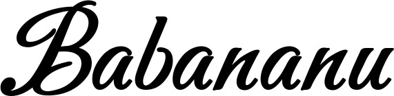 Vorschau des Bootsnamens "Babananu" als Schriftzug für "Bootsbeschriftung Klassisch 50"
