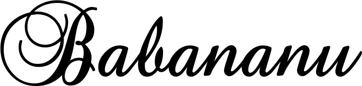 Vorschau des Bootsnamens "Babananu" als Schriftzug für "Bootsbeschriftung Klassisch 02-A"
