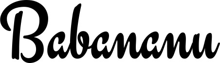 Vorschau des Bootsnamens "Babananu" als Schriftzug für "Bootsbeschriftung Klassisch 63"