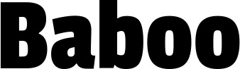 Vorschau des Bootsnamens "Baboo" als Schriftzug für "Bootsbeschriftung Fett 30"