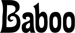 Vorschau des Bootsnamens "Baboo" als Schriftzug für "Style Neu 44"