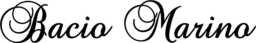 Vorschau des Bootsnamens "Bacio Marino" als Schriftzug für "Bootsbeschriftung Klassisch 02-A"