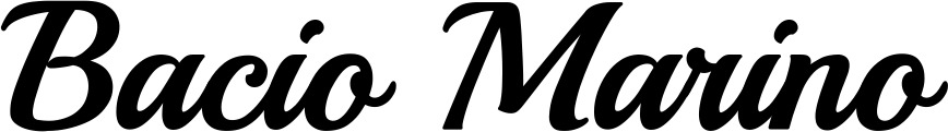 Vorschau des Bootsnamens "Bacio Marino" als Schriftzug für "Bootsbeschriftung Klassisch 86"