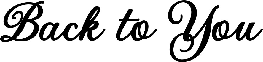 Vorschau des Bootsnamens "Back to You" als Schriftzug für "Bootsbeschriftung Klassisch 69"