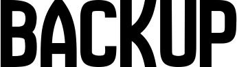 Vorschau des Bootsnamens "Backup" als Schriftzug für "Bootsbeschriftung Neu 58"