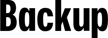 Vorschau des Bootsnamens "Backup" als Schriftzug für "Bootsbeschriftung Fett 25"