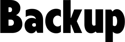 Vorschau des Bootsnamens "Backup" als Schriftzug für "Bootsbeschriftung Fett 24"