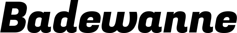 Vorschau des Bootsnamens "Badewanne" als Schriftzug für "Bootsbeschriftung Kursiv 04"