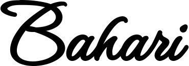 Vorschau des Bootsnamens "Bahari" als Schriftzug für "Bootsbeschriftung Klassisch 111"