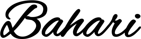 Vorschau des Bootsnamens "Bahari" als Schriftzug für "Bootsbeschriftung Klassisch 35"