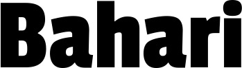 Vorschau des Bootsnamens "Bahari" als Schriftzug für "Bootsbeschriftung Fett 30"