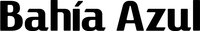 Vorschau des Bootsnamens "Bahía Azul" als Schriftzug für "Bootsbeschriftung Fett 22"