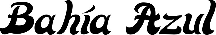 Vorschau des Bootsnamens "Bahía Azul" als Schriftzug für "Bootsbeschriftung Klassisch 33"