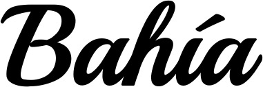 Vorschau des Bootsnamens "Bahía" als Schriftzug für "Bootsbeschriftung Klassisch 86"
