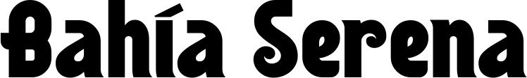 Vorschau des Bootsnamens "Bahía Serena" als Schriftzug für "Bootsbeschriftung Neu 32"