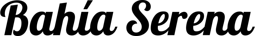 Vorschau des Bootsnamens "Bahía Serena" als Schriftzug für "Bootsbeschriftung Neu 60"